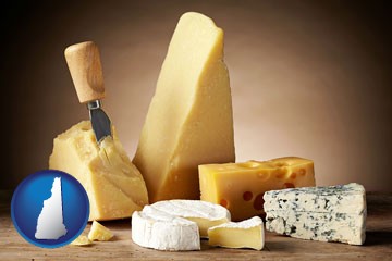assorted cheeses - with New Hampshire icon