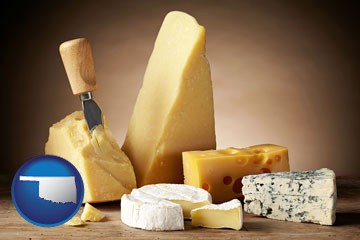assorted cheeses - with Oklahoma icon