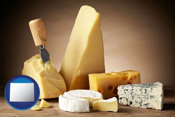 assorted cheeses - with Wyoming icon