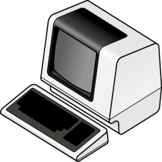 a vintage computer terminal illustration