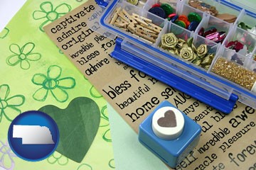 scrapbooking craft supplies - with Nebraska icon