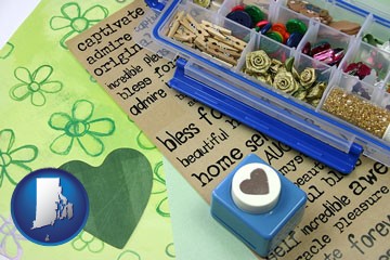 scrapbooking craft supplies - with Rhode Island icon