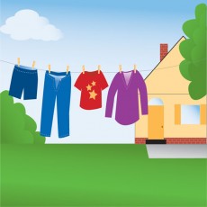 using an outdoor clothes line to conserve energy