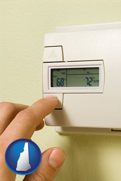 a heating system thermostat - with New Hampshire icon