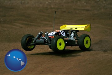a radio-controlled model car - with Hawaii icon