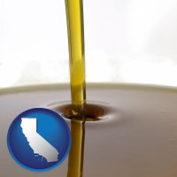 california map icon and oil