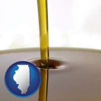 illinois map icon and oil