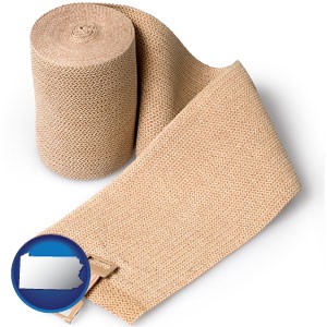 a medical bandage - with Pennsylvania icon