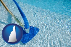 new-hampshire map icon and a swimming pool vacuum cleaner