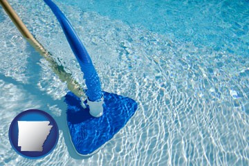 a swimming pool vacuum cleaner - with Arkansas icon