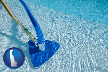 a swimming pool vacuum cleaner - with Delaware icon