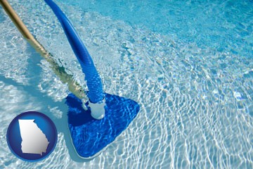 a swimming pool vacuum cleaner - with Georgia icon