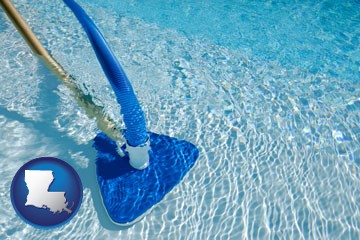 a swimming pool vacuum cleaner - with Louisiana icon