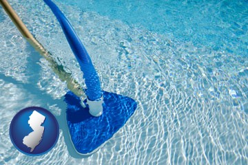 a swimming pool vacuum cleaner - with New Jersey icon