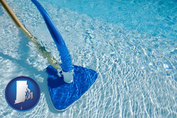 a swimming pool vacuum cleaner - with Rhode Island icon