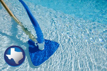 a swimming pool vacuum cleaner - with Texas icon