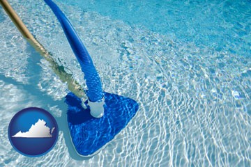 a swimming pool vacuum cleaner - with Virginia icon