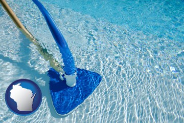 a swimming pool vacuum cleaner - with Wisconsin icon