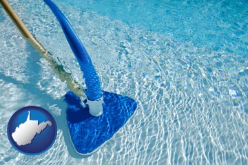 a swimming pool vacuum cleaner - with West Virginia icon