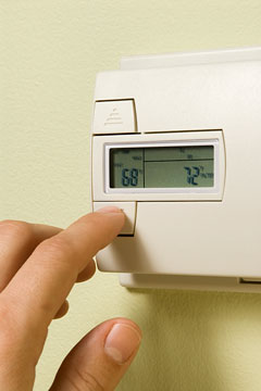 a heating system thermostat