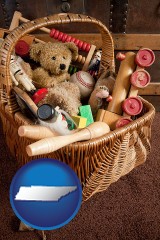 tennessee map icon and vintage toys